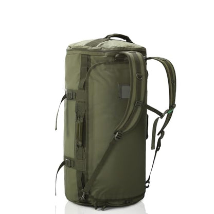 Haimont Heavy Duty Convertible Travel Duffel Backpack, Army Green, 60L - color: Green, size: 60L