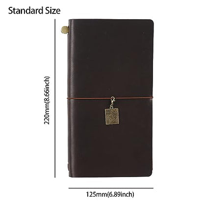Genuine Leather TN Travel Notebook Protective Cover Journal Sketchbook Planner Agenda Diary Personal Organizers Noteboo (Coffee Standard) - color: Coffee Standard
