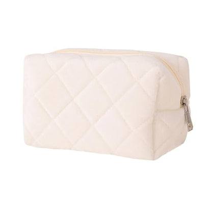 Makeup Bag Small Cosmetic Bags for Purse Women Girls Y2k Checkered Make Up Pouch - color: White