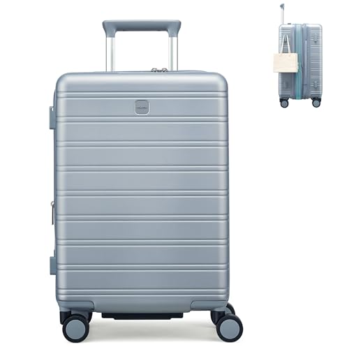 MILADA 20-Inch Hardside Expandable Carry-On Luggage Suitcase, Silver - color: Arctic Silver, size: Carry On 20 inch
