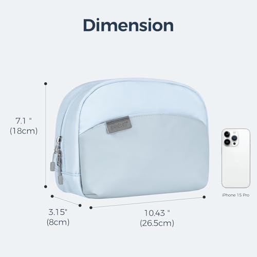 pack all Travel Toiletry Bag, Large Capacity, Durable Oxford Fabric - color: Glacier Blue