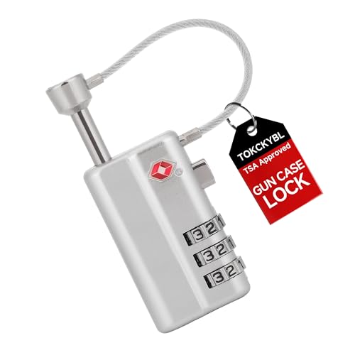 Professional Gun Case Lock TSA Approved – Heavy-Duty - color: Silver