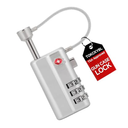 Professional Gun Case Lock TSA Approved – Heavy-Duty - color: Silver