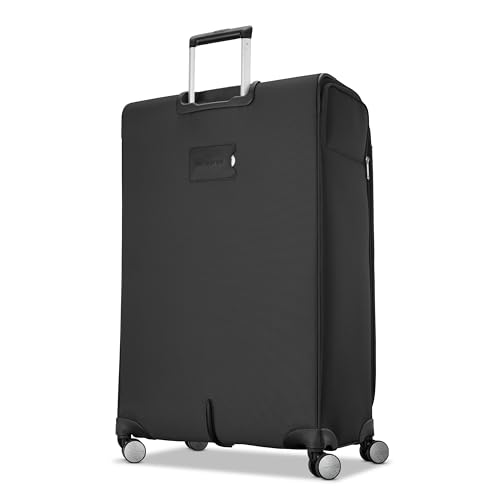 Samsonite 3-PC Soft-Sided 21/25/29” (Carry-On, Medium, Large Checked), Lightweight Expandable Element Luggage Set: 2 Front & Side Pocket, Four Spinner Wheels, Adjustable Handle, Durable- Black - color: Black, size: 3-Piece Set (21/25/29)