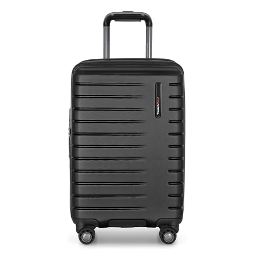Traveler's Choice Archer Polycarbonate Hardside Spinner Luggage Set, Tie Down Straps, Black, Carry-On 21-Inch - color: Black, size: 1-Piece (Carry-On 21-Inch)