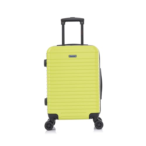 InUSA DEEP Luggage with GEL Handle | Spacious Traveling Suitcases, Travel Suitcase with Dual Spinner Wheels and Studs | 20 Inch Carry On Hardside Luggage | Green - color: Green, size: 20 Inch
