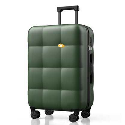 MGB 24 inch Luggage with Spinner Wheels TSA Travel Suitcase, Dark Green - color: Dark Green, size: Checked 24 Inch