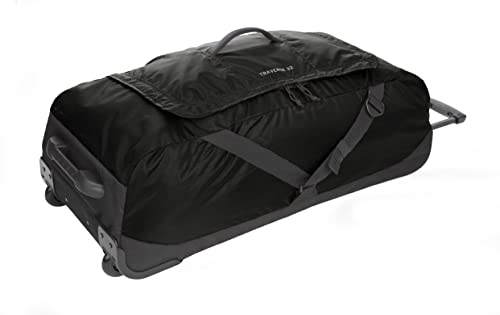 Eddie Bauer Traverse Luggage | Roller Wheels | Telescoping Handle | Travel | Vacation | Ripstop Nylon - Black, 31" - color: Black, size: 31"