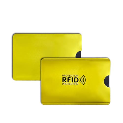 30 Pack RFID Blocking Sleeves, Credit Card Protector Holders for Contactless Cards - color: Yellow