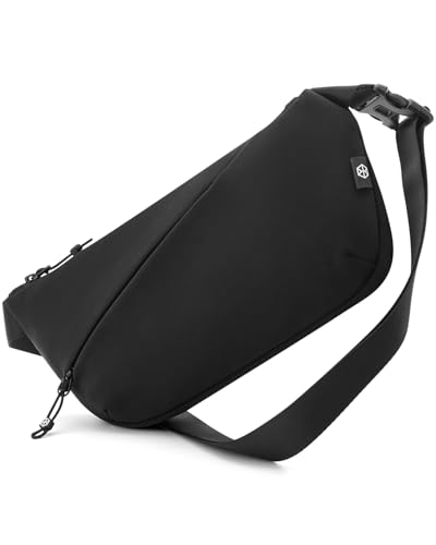 Flux 2L Sling Chest Bag with RFID Blocking Crossbody for Men Women - color: Black