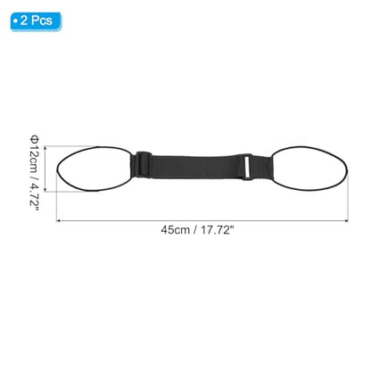 PATIKIL Luggage Straps Bag Bungee, 2 Pcs Suitcase Straps Adjustable Belt for Add a Bag Easy to Travel Elastic Strap Belt Handle Handbag Backpack, Black - color: Black