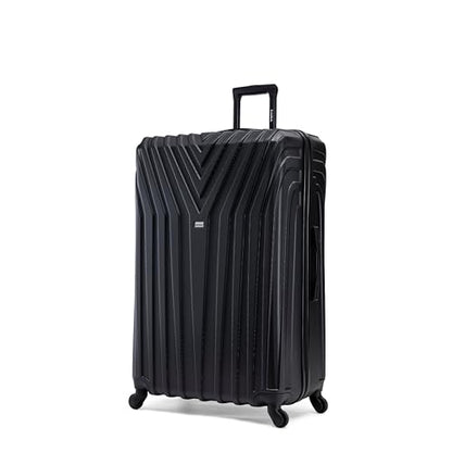 InUSA VASTY Luggage with Spinner Wheels | Durable Lightweight Hardside Suitcase, Travel Bag with Handle and Trolley, 32-Inch Extra-Large Checked Luggage | Black - color: Black, size: 32 Inch