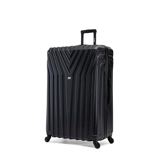 InUSA VASTY Luggage with Spinner Wheels | Durable Lightweight Hardside Suitcase, Travel Bag with Handle and Trolley, 32-Inch Extra-Large Checked Luggage | Black - color: Black, size: 32 Inch