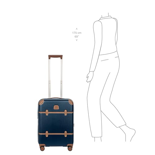 Bellagio 21" Expandable Cabin Trolley, Airline Approved, Spinner - Blue - color: Blue, size: Carry-on expandable