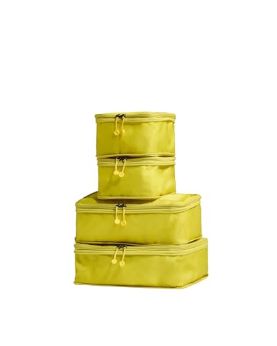 Antler Compression Packing Cubes, Set of 4, Gorse Yellow - color: Gorse Yellow