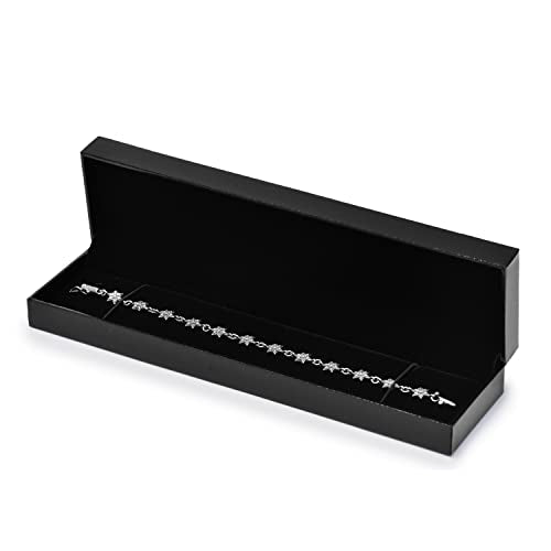 Oirlv Black Necklace/Bracelet Gift Box Jewelry Display Storage Case - color: Long necklace box
