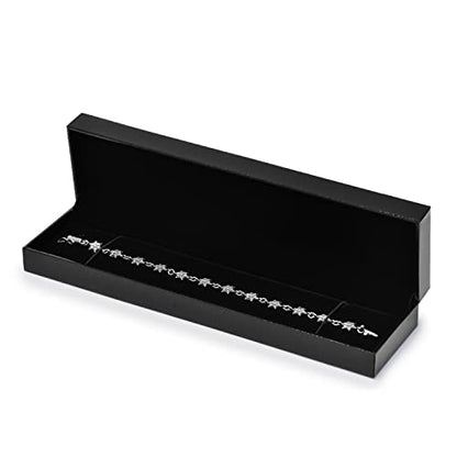 Oirlv Black Necklace/Bracelet Gift Box Jewelry Display Storage Case - color: Long necklace box