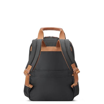 DELSEY PARIS Flanerie SE - 2-Piece Set Luggage & Backpack - 360° Dual Spinner Wheels - TSA Lock - Laptop Backpack 14" - Hardside Carry-On + Polyester Backpack, Black - color: Black, style: Backpack + Carry-on