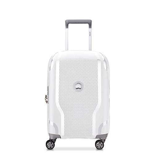 DELSEY PARIS Clavel Hardside Expandable Luggage with Spinner Wheels, White, Carry-On 19 Inch - color: White, size: Carry-On 19 Inch