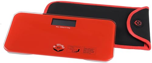 700 Mini Travel Bathroom Scale with Sleeve, Red-Orange - color: Red-Orange