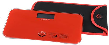 700 Mini Travel Bathroom Scale with Sleeve, Red-Orange - color: Red-Orange
