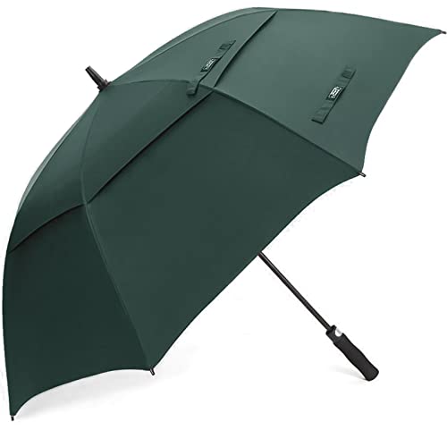 G4Free 47/54/62/68/72 Inch Golf Umbrella Windproof Auto Open Large Umbrella - color: Dark Green, size: 62 inch