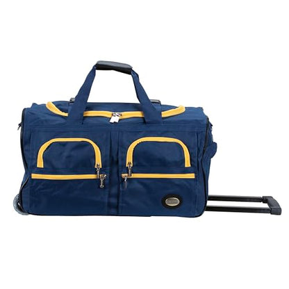 Rockland Rolling Duffel Bag, Black, 22" - color: 네이비, size: 40-Inch
