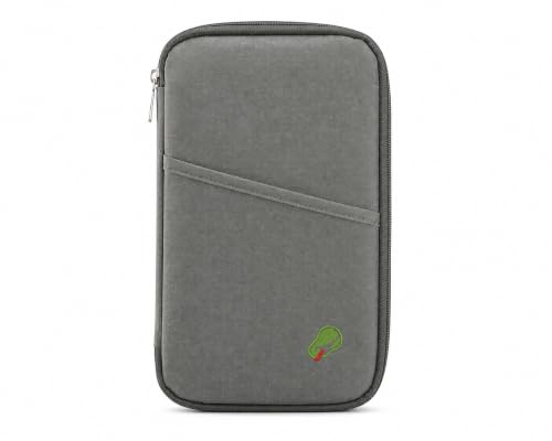 Travel Passport Holder Wallet, Travel Document Organizer with Multiple Pockets, Zipper Passport Wallet for ID Cards, Credit Cards, Tickets, Phone and Documents