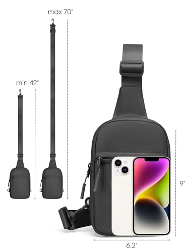 FORZAROCKET Plus Size Sling Bag | XL Extended Strap 70" | Women Men Small Crossbody Bag | Anti-Theft Backside Pocket
