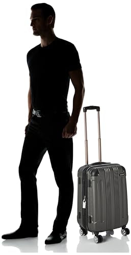 Rockland London Hardside Spinner Wheel Luggage, Carry-On 20", Grey - color: Grey, size: Carry-on 20"