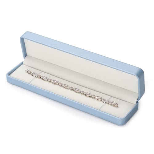 Oirlv Blue Long Necklace Storage Box - color: Sky Blue, size: Long Chain Box