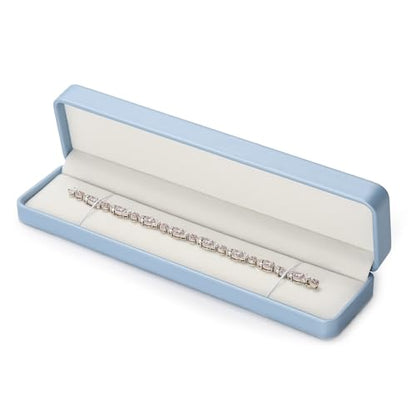 Oirlv Blue Long Necklace Storage Box - color: Sky Blue, size: Long Chain Box