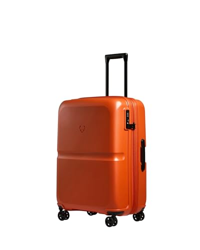 ANTLER - Single Stripe Hardside Luggage 26 Inch Checked-Medium Suitcase - Durable, Lightweight & Expandable, 4 Spinner Wheels - Adjustable Handle, TSA Lock - Ember - color: Ember, size: Medium