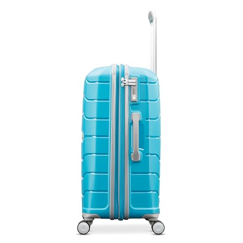 Samsonite Freeform Large Checked Luggage with Dual 360° Spinner Wheels - TSA Lock, Airline-Approved - Lightweight Durable Polypropylene Expandable Hardshell - Ocean Blue - color: Ocean Blue, size: Checked-Large Spinner