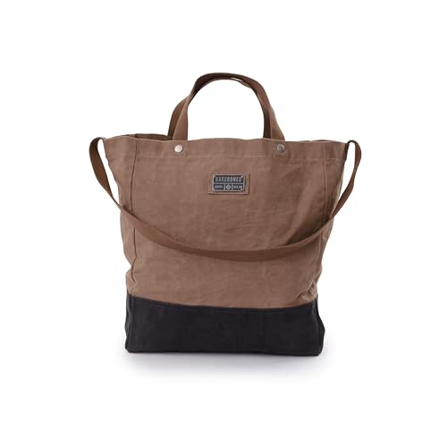 Barebones Neelum Large Waxed Canvas Tote Bags - Heavy Duty Canvas Bag and Reusable Grocery Bag - size: Oversized Tote (26L), style: Waxed Canvas