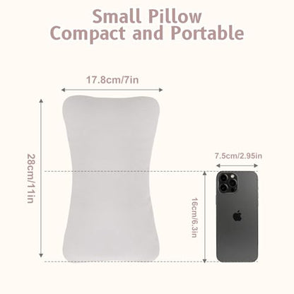 vocheer Small Pillow with Removable Cover, 11"x 7" Tiny Travel Pillow 1PC - color: Dove-1pc