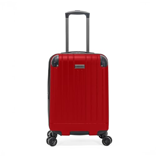 Flying Axis Collection Lightweight Hardside Expandable 8-Wheel Spinner Luggage, Cherry Red, 20-Inch Checked - color: Cherry Red, size: 20-Inch Carry On
