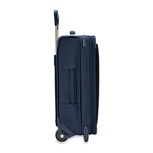 Briggs & Riley Baseline Essential 2-Wheel Softside Carry-On, Navy - color: Navy, size: 22" Carry-On