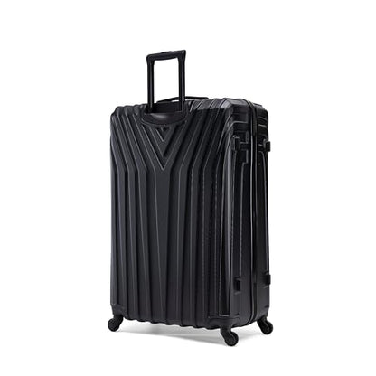 InUSA VASTY Luggage with Spinner Wheels | Durable Lightweight Hardside Suitcase, Travel Bag with Handle and Trolley, 32-Inch Extra-Large Checked Luggage | Black - color: Black, size: 32 Inch