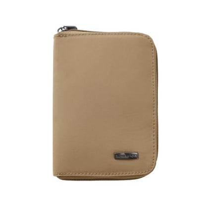 Travelon RFID Blocking Passport Zip Wallet - color: Latte