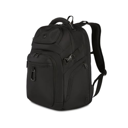 SwissGear Endure ScanSmart 17" Laptop Backpack – Reflective Tech Backpack with ScanSmart Compartment – Multiple Organizer Pockets – Black - color: Black