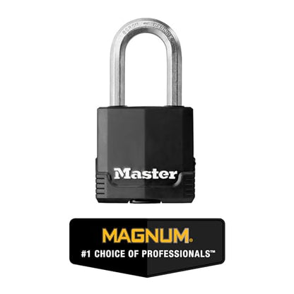 Master Lock Magnum Outdoor Padlock, Heavy-Duty Keyed Lock, 4-Pack, M115XQLF - size: 4 Count (Pack of 1), style: Padlock
