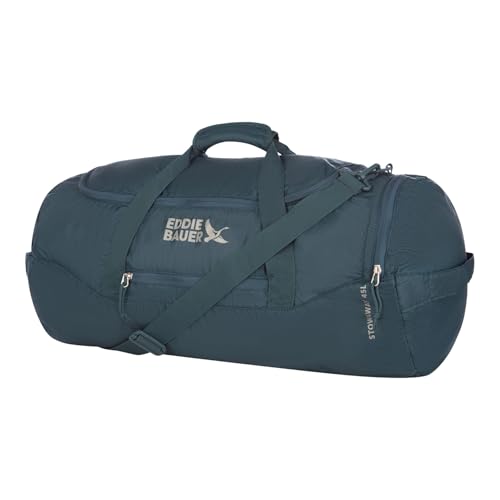 Eddie Bauer Stowaway Packable Duffel Bag | Travel | Foldable | Lightweight | Durable | Ripstop Polyester, 45L, Marine - color: Marine