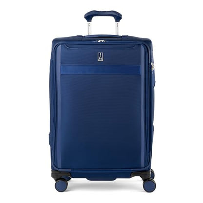 Travelpro VersaPack+ Softside Checked Luggage Suitcase, Navy Blue, 25-Inch - color: Estate Blue, size: Checked Medium