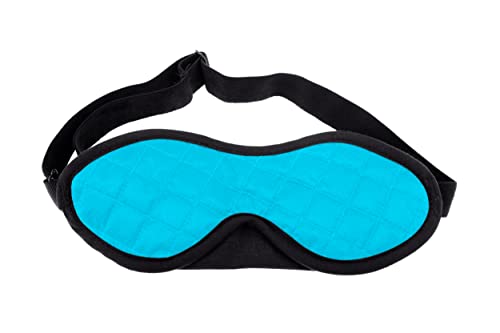 Sea to Summit TravellingLight Eye Shade Travel Sleep Mask, Atoll Blue | Quilted Cordura nylon travel sleep mask with a soft microfiber lining blocks light for airplane travel and napping - color: Atoll Blue
