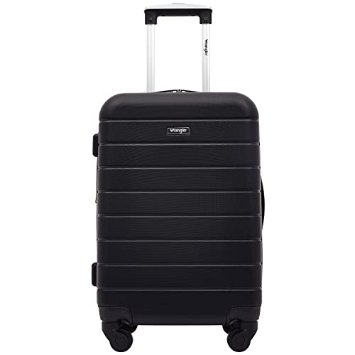 Wrangler Smart Spinner Hardside Luggage, 3 Piece Set, Black - color: Black, size: 3 Piece Set