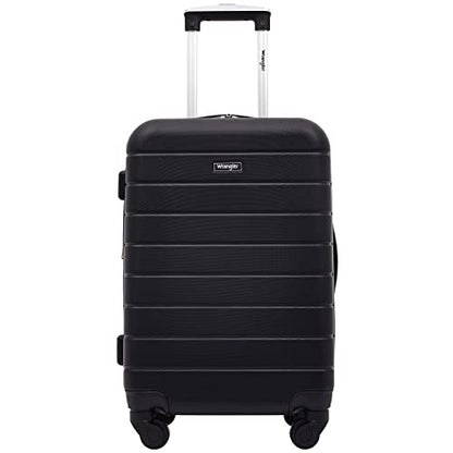Wrangler Smart Spinner Hardside Luggage, 3 Piece Set, Black - color: Black, size: 3 Piece Set