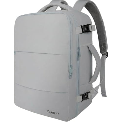 Taygeer Carry On Backpack for Men Women, Travel Backpack with Shoe Pouch - color: Elephantgray, size: X-Large