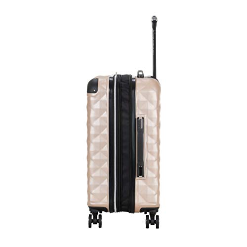 Kenneth Cole REACTION Diamond Tower Collection Lightweight Hardside Expandable 8-Wheel Spinner Travel Luggage, Rose Champagne, 2-Piece Set (20" & 28") - color: Rose Champagne, size: 2-Piece Set (20" & 28")