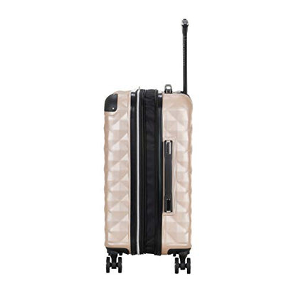 Kenneth Cole REACTION Diamond Tower Collection Lightweight Hardside Expandable 8-Wheel Spinner Travel Luggage, Rose Champagne, 2-Piece Set (20" & 28") - color: Rose Champagne, size: 2-Piece Set (20" & 28")
